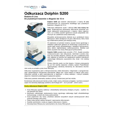 Odkurzacze basenowe Dolphin S200