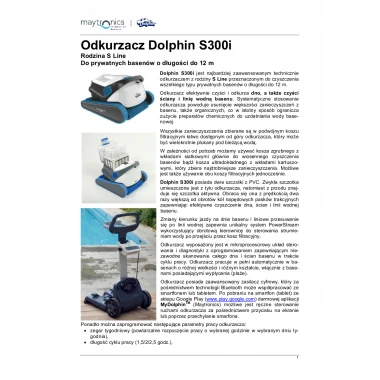 Odkurzacze basenowe Dolphin S300i