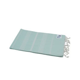 Hammam sauna shawl 100x180 cm mint/white stripes
