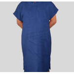 Poncza Granatowe Ponczo z kapturem