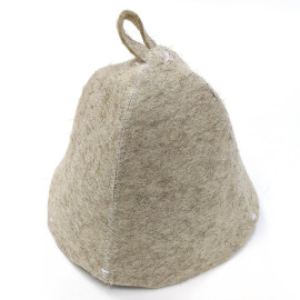Czapka do sauny wełniana 100% biała