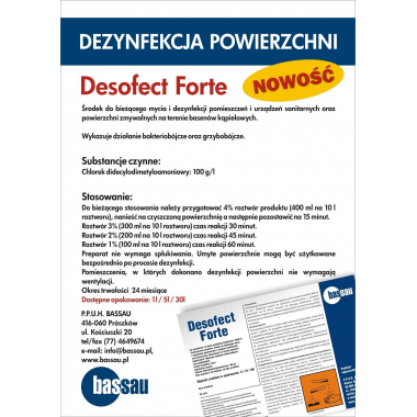 Dezynfekcja Desofect Forte dezynfekcja powierzchni